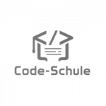 Das schwarze Logo von der Code-Schule