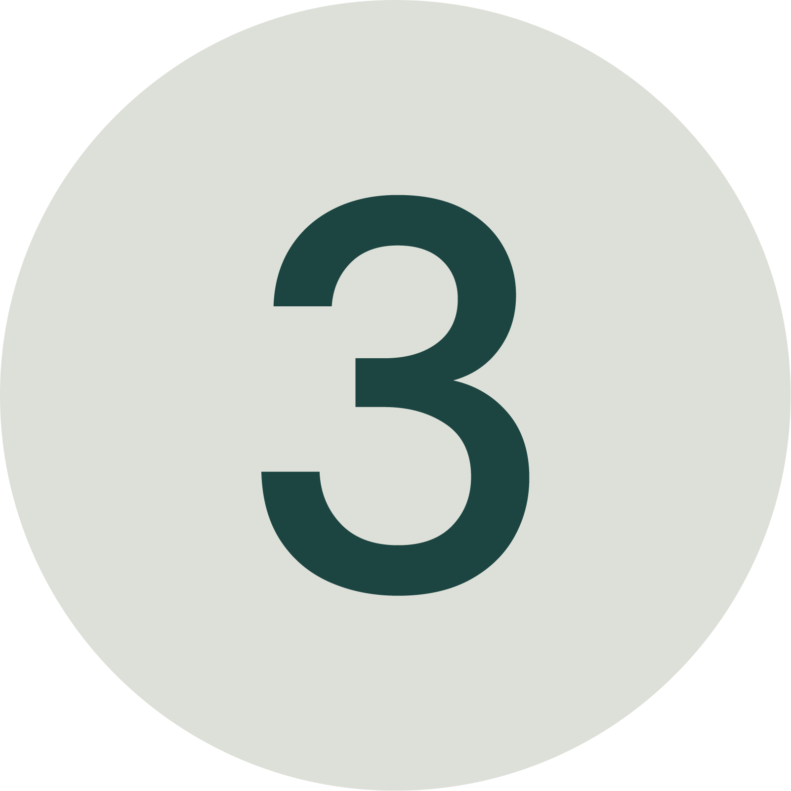 Grünes Symbol der Nummer 3