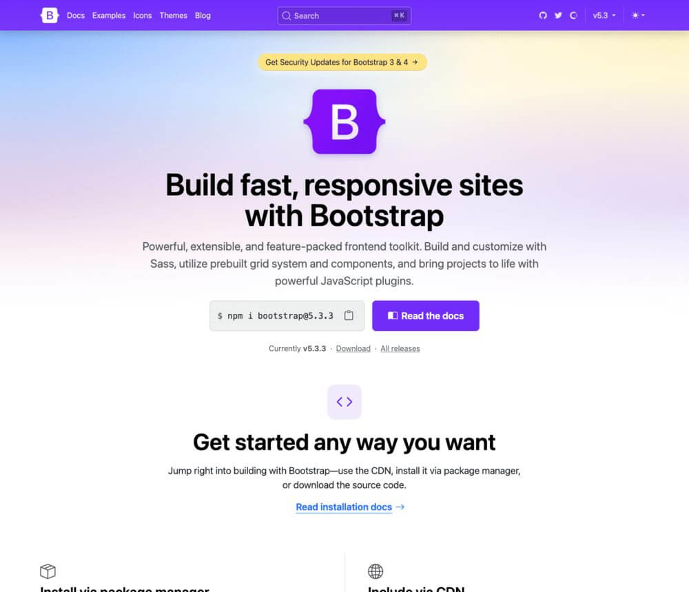 Screenshot Bootstrap